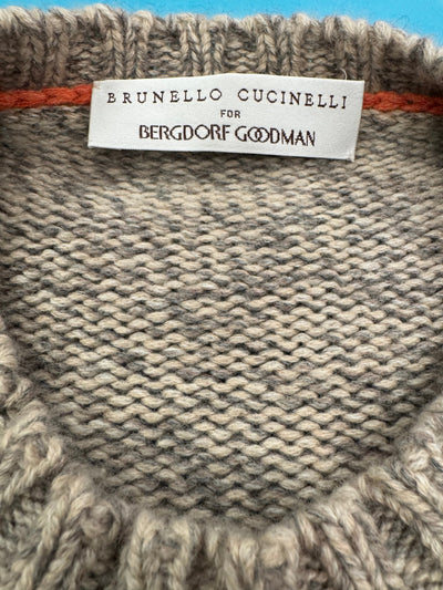 Brunello Cucinelli for Bergdorf Goodman 100% Cashmere Snowflake Sweater (50)