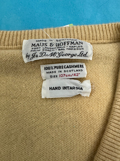 Maus & Hoffman Intarsia 100% cashmere M